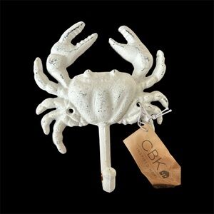 CBK Coastal White Crab Wall Hook